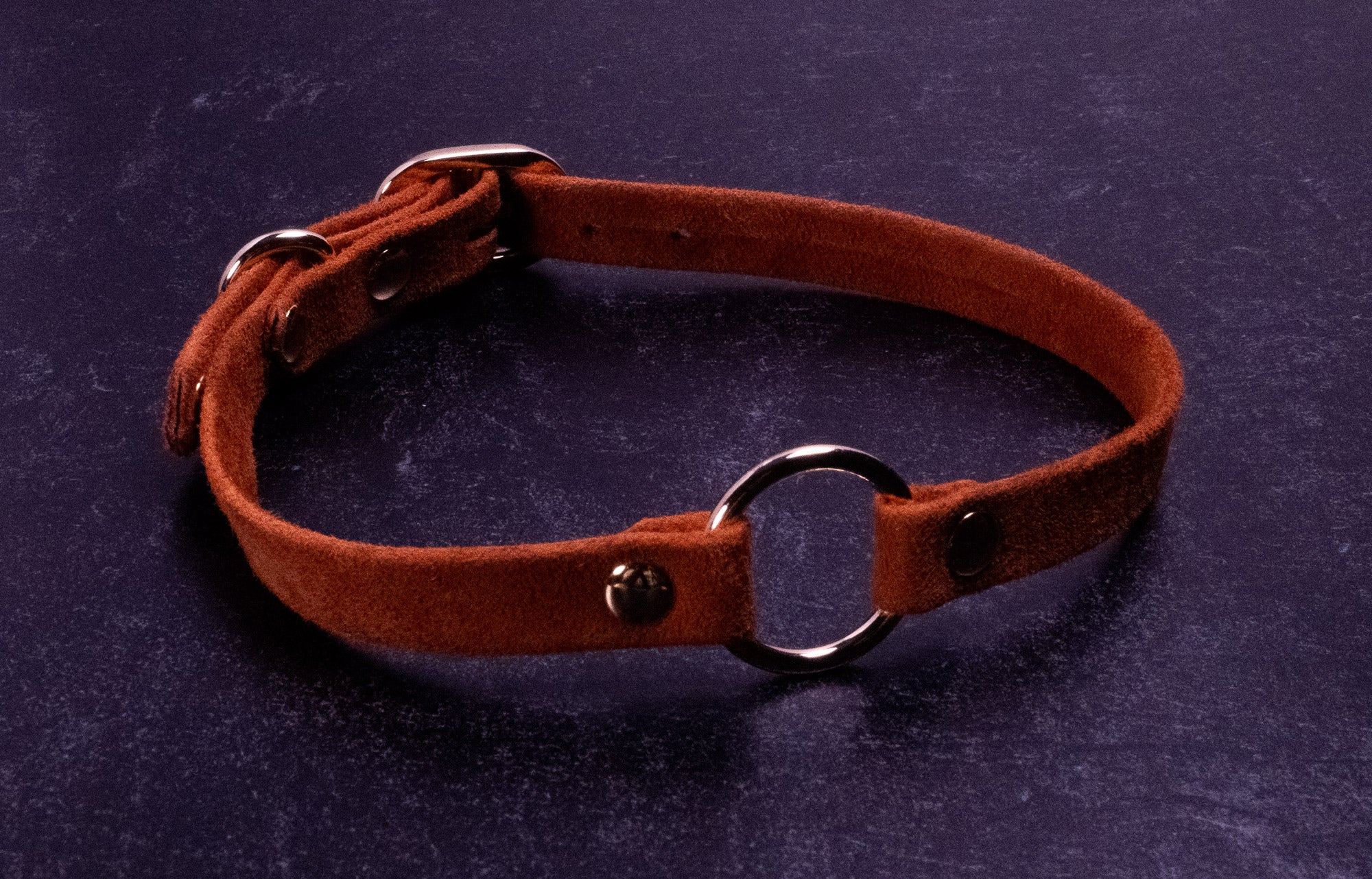 12.5" - 15" Rust Lamb Suede Collar _ LIMITED _