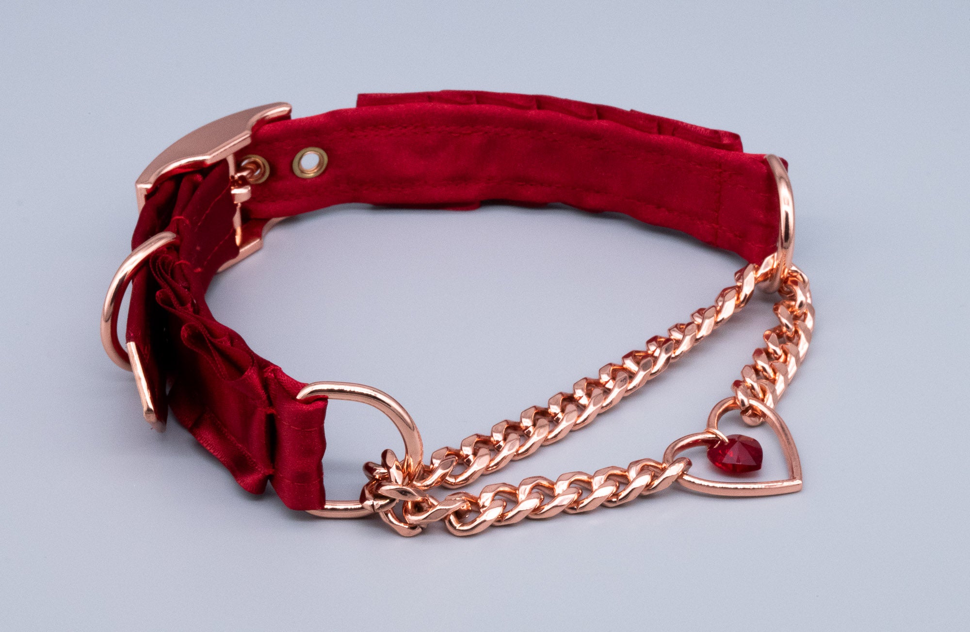 Design Your Own Petite Crystal Heart Martingale Collar