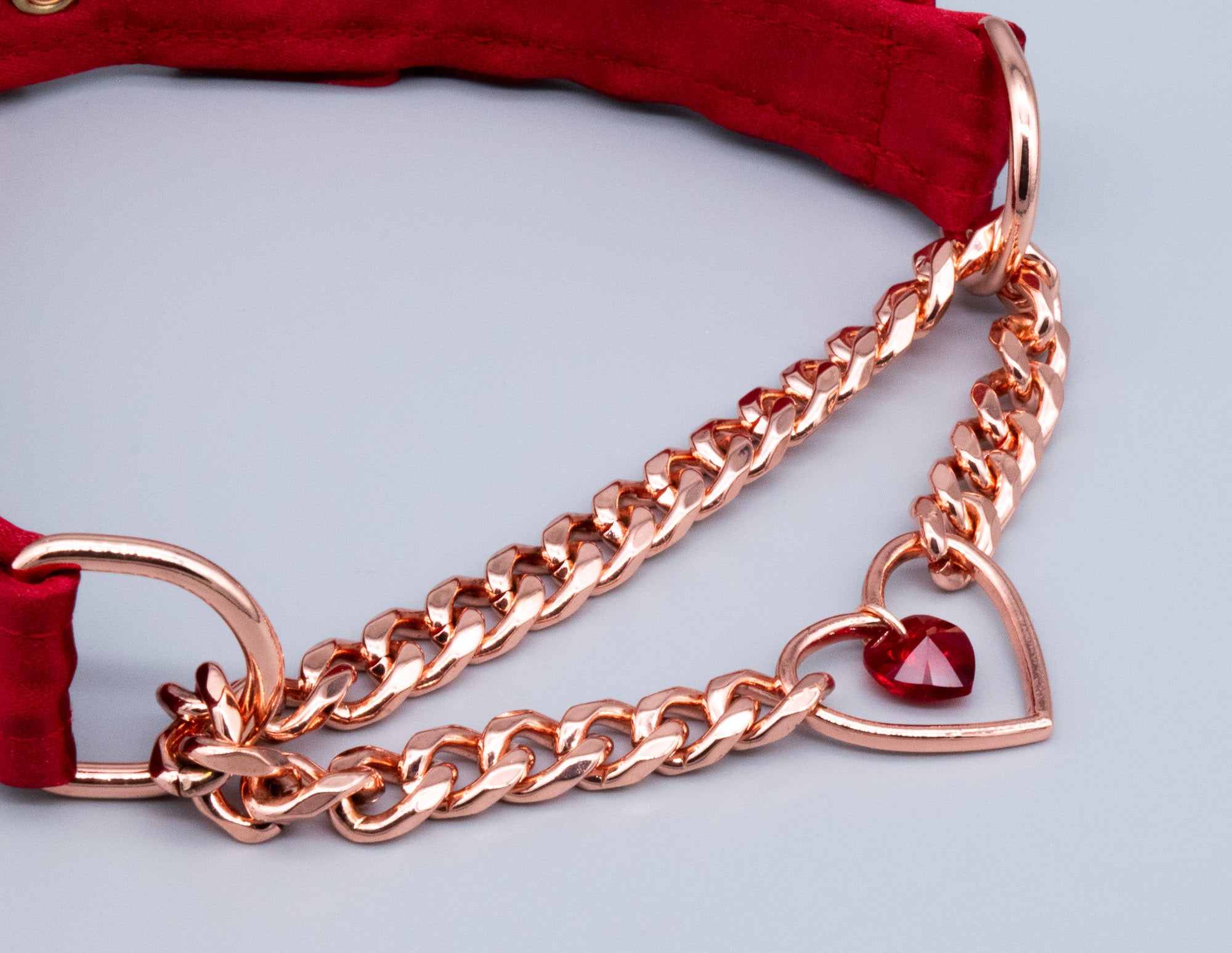 Design Your Own Petite Crystal Heart Martingale Collar