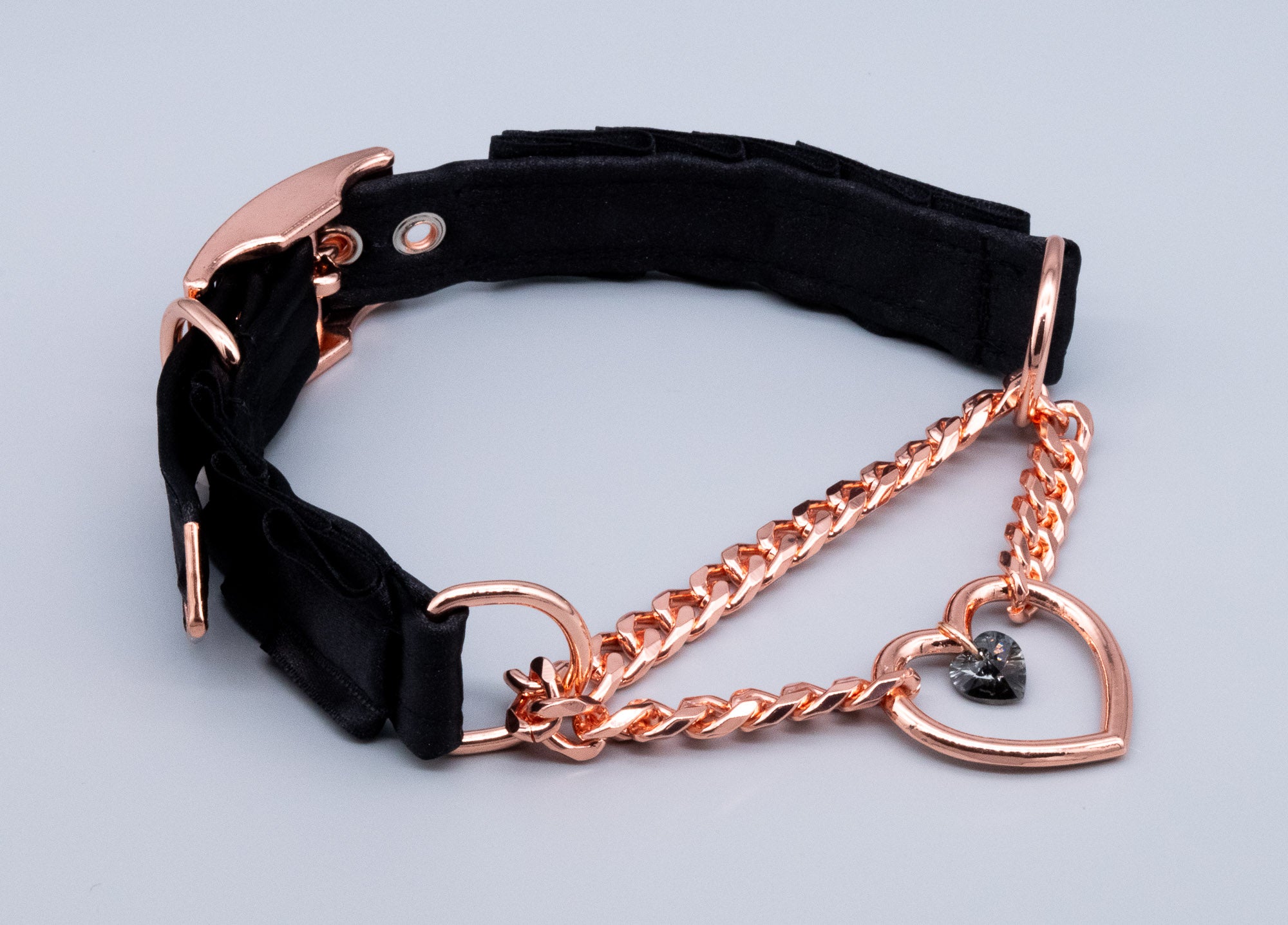 Design Your Own Chunky Crystal Heart Martingale Collar