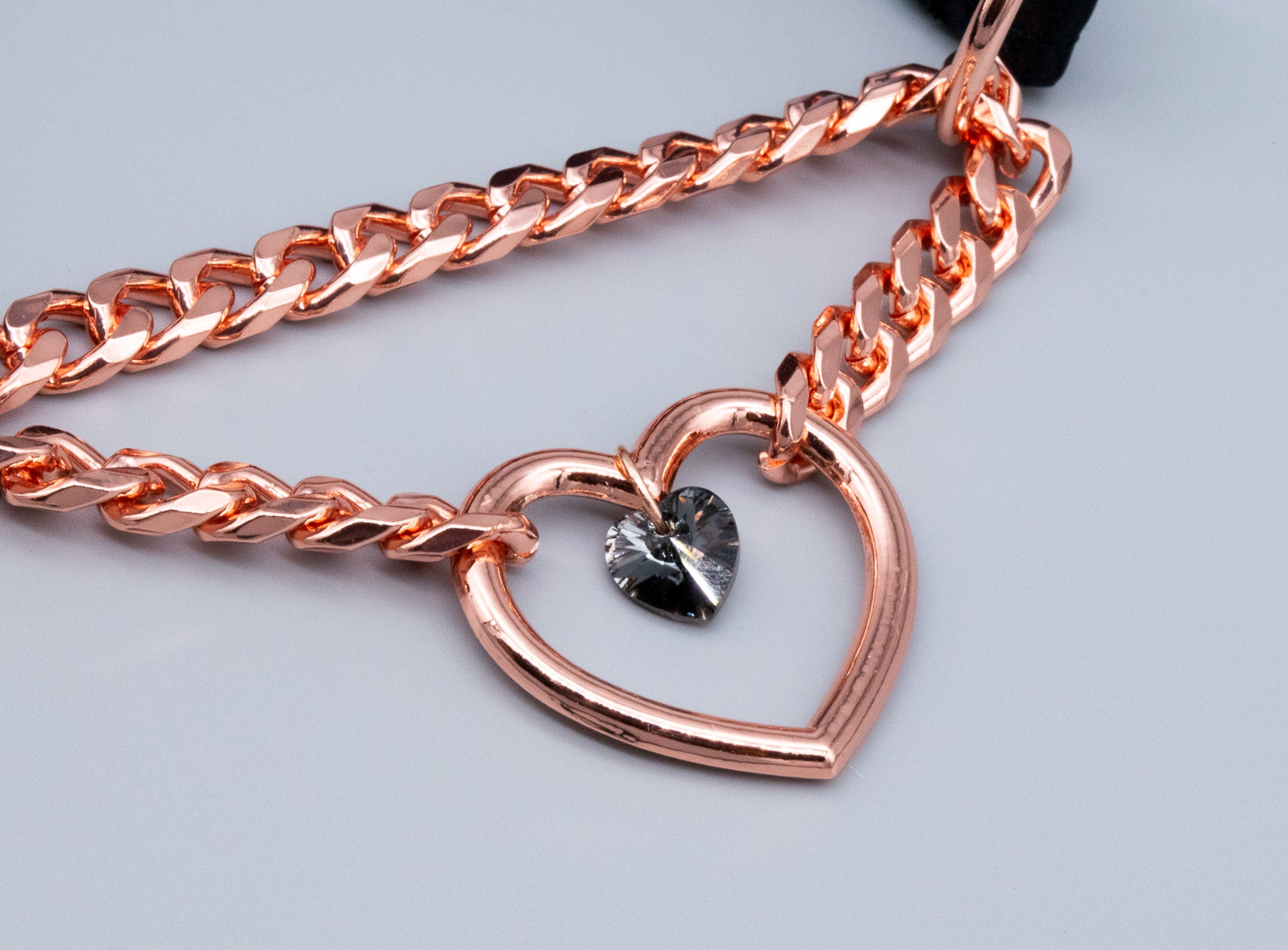 Design Your Own Chunky Crystal Heart Martingale Collar