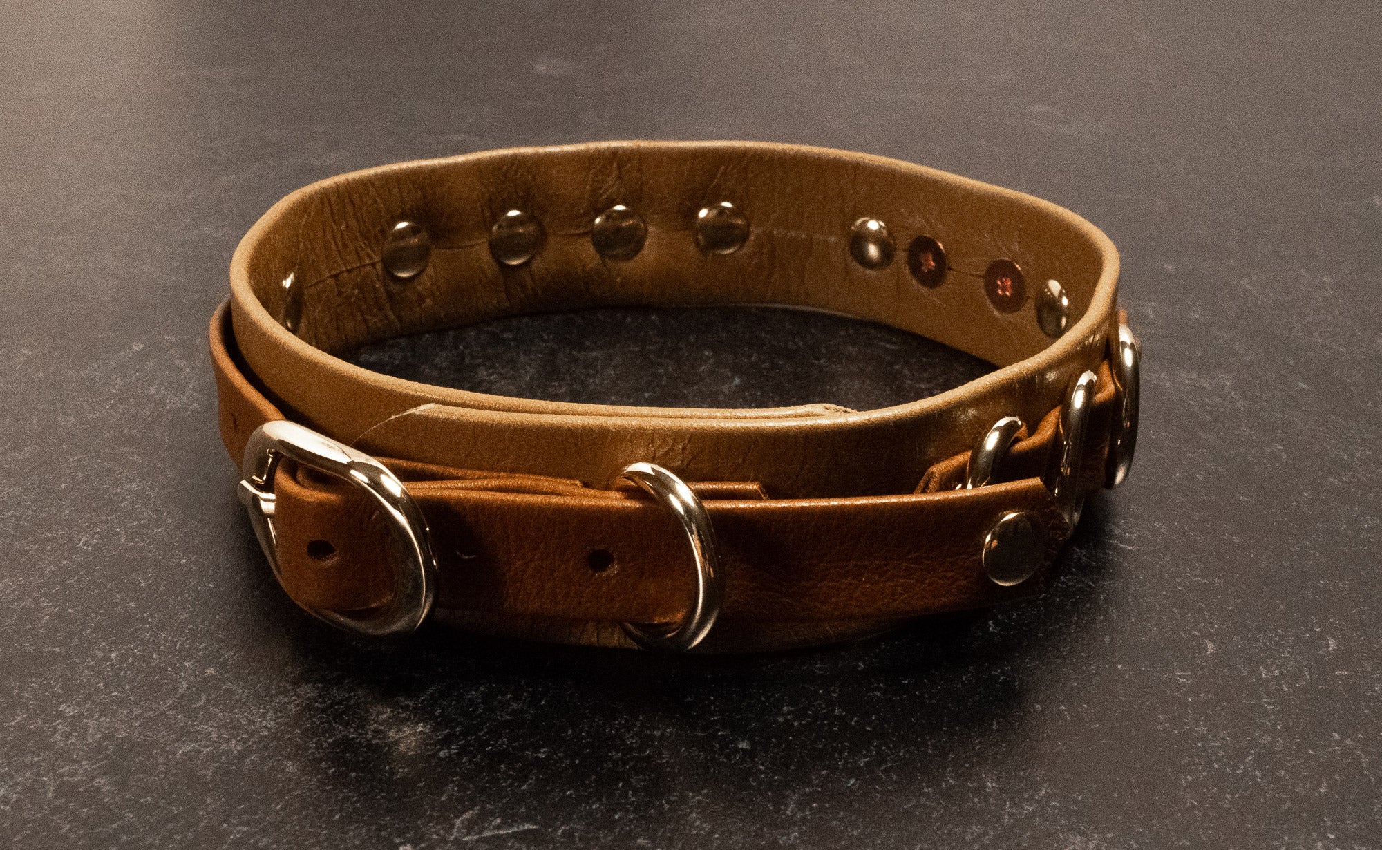 12" - 15" Sandswept Leather Collar _ LIMITED _