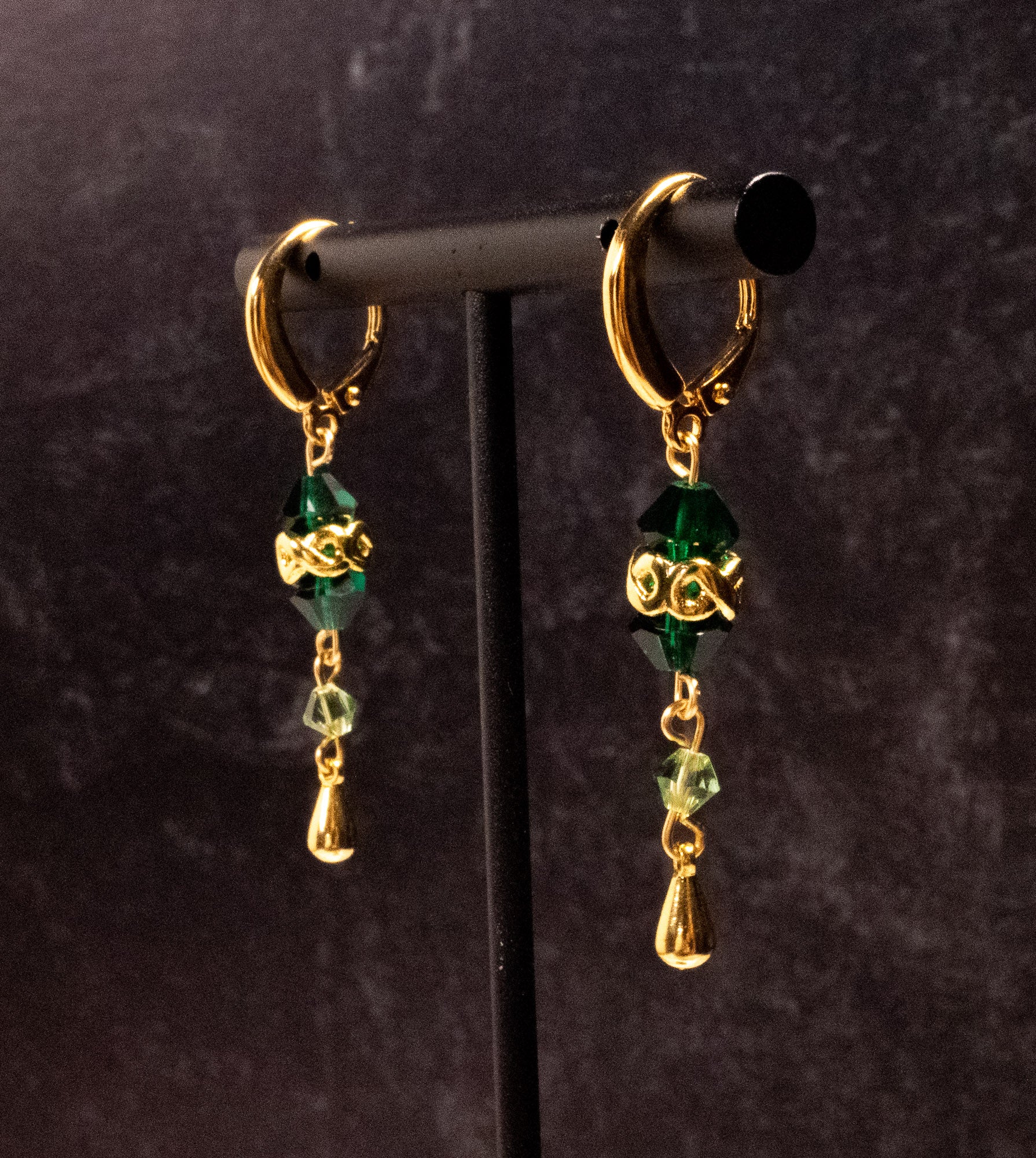 Emerald & Gold Earrings