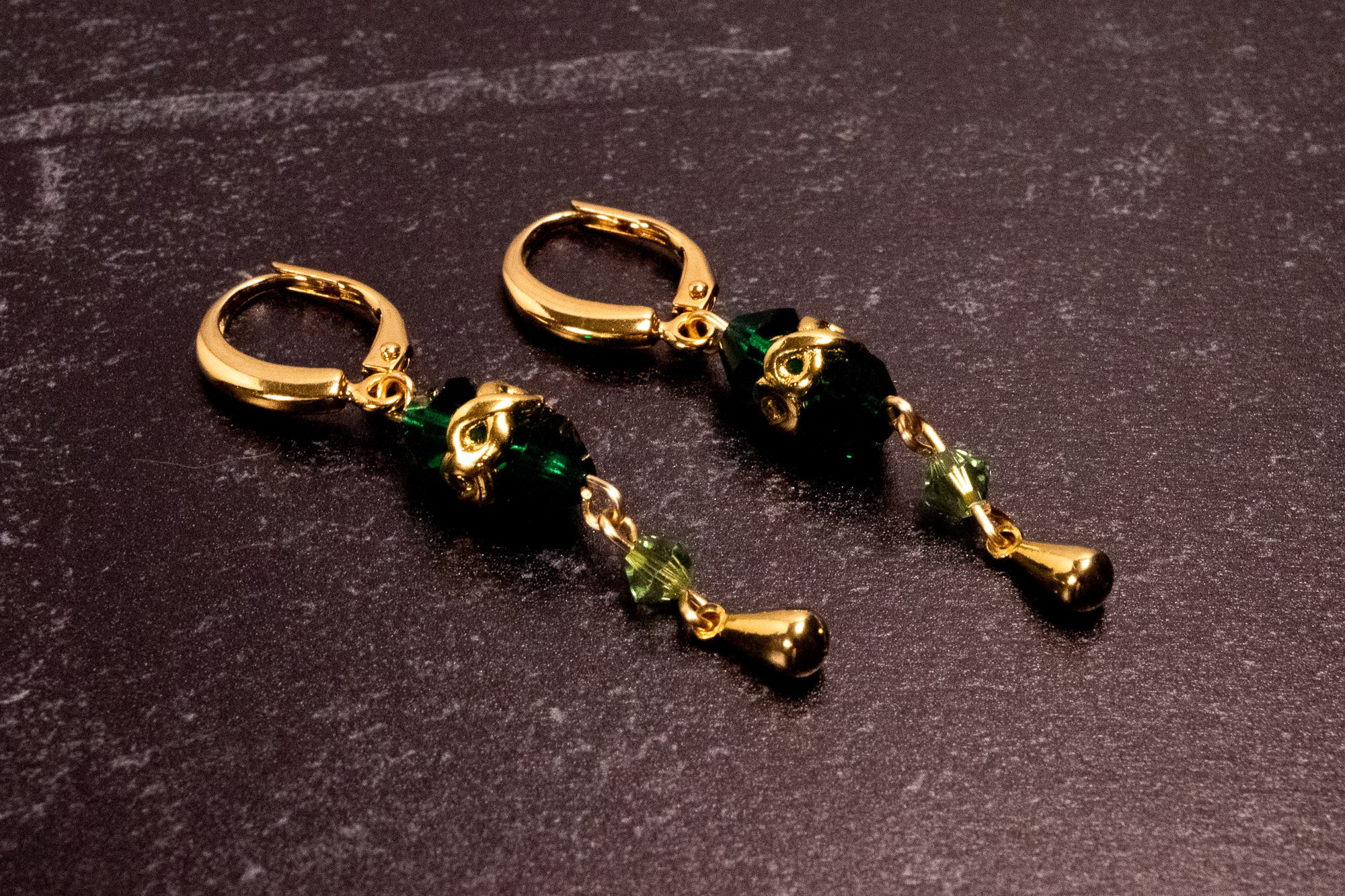 Emerald & Gold Earrings